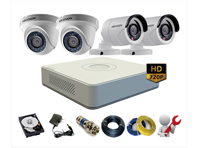 COMBO 4 CAMERA 2.0 TVI HIKVISION